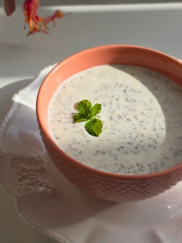 Thiakry crémeux à la menthe fraîche